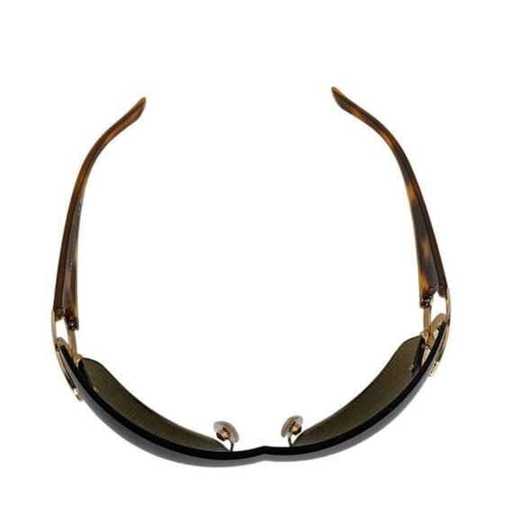 Chanel Tortoise Shell Shield CC Sunglasses Y2K Vintage Brown & Gold 4124 - Picture 9 of 9